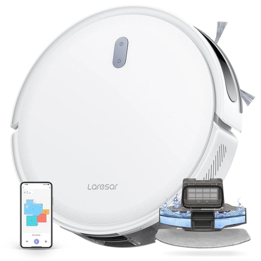 L10 Robot Vacuum Cleaner and Mop, 6500Pa Suction Lidar Navigation, Smart Mapping, 180Mins Runtime for Pet Hair, App/Alexa Control
